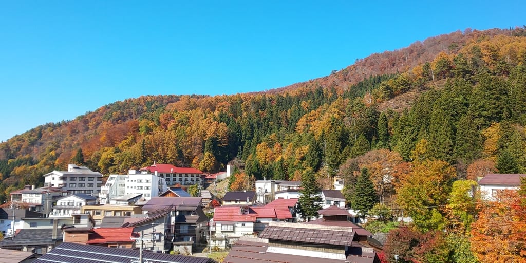 野沢温泉・清風館 客室からの眺望